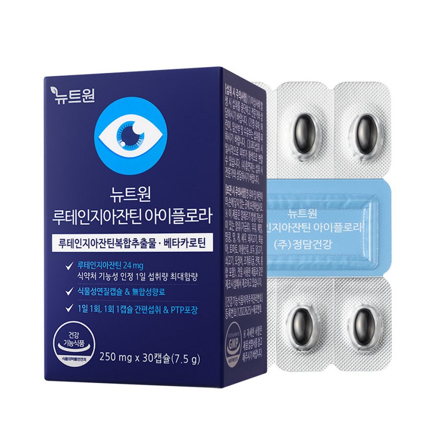 뉴트원 루테인지아잔틴 아이플로라 베타카로틴 눈건강 30캡슐, 1개